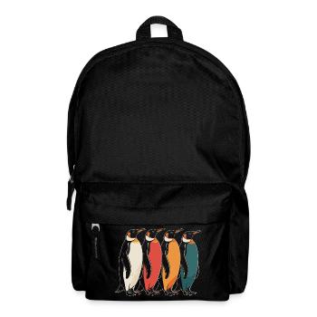 Farbenfrohe Pinguine - Rucksack - Schwarz - Vorne