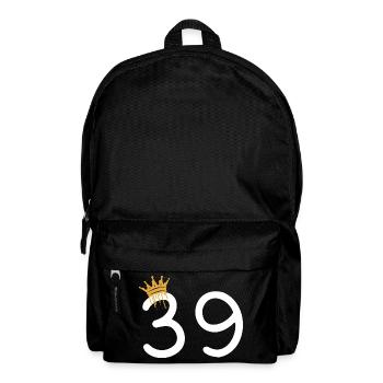 Royal number 39 with gold crown - Backpack - black - Front