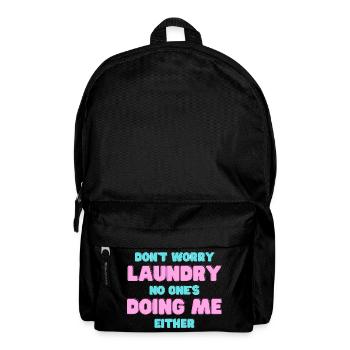 Playful Laundry Do-It-Yourself Quote - Backpack - black - Front
