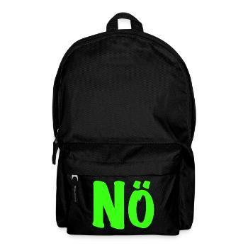 Non en vert fluo - Non - Non - Zéro désir - Sac à dos - noir - Devant