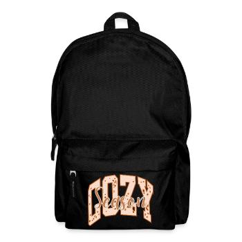Cozy season motif éclaté et typographie audacieuse - Sac à dos - noir - Devant