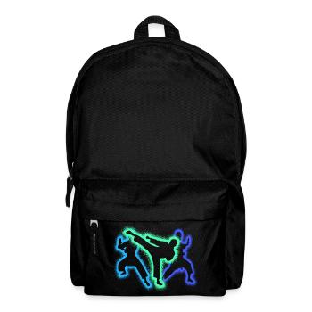 Taekwondo Kampfsport Silhouetten Herren Karate - Rucksack - Schwarz - Vorne