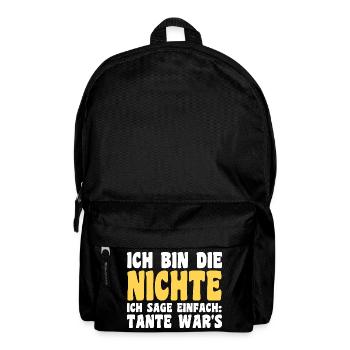 Familienmotiv Neffe - Rucksack - Schwarz - Vorne