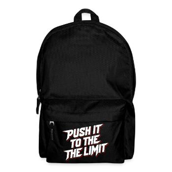 Pushen Sie es bis an die Grenzen. Motivierendes Sportstudio - Rucksack - Schwarz - Vorne