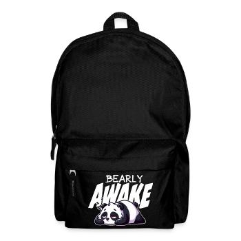 Früh erwachen Panda Illustration - Rucksack - Schwarz - Vorne