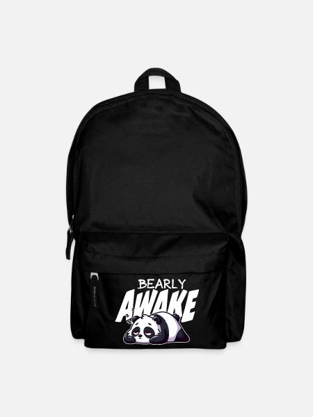 Früh erwachen Panda Illustration - Rucksack - Schwarz