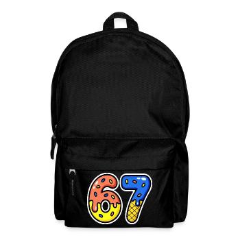 Soixante-sept, 67, 6, 7 - Sac à dos - noir - Devant