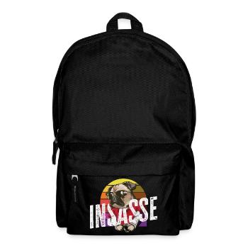 Inmate Retro Pug Funny Carnival Helau - Backpack - black - Front