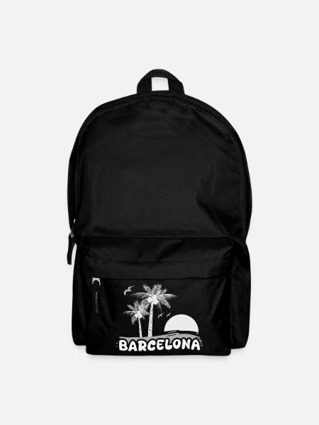 Barcelona als Strand - Rucksack - Schwarz