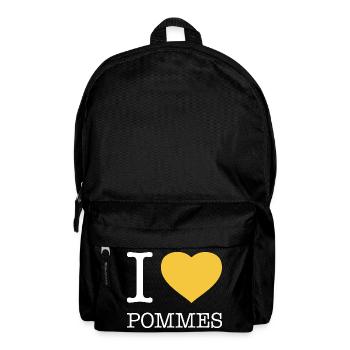 I love fries - Backpack - black - Front