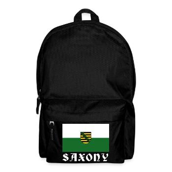 Flagge Sachsens mit Wappen - Rucksack - Schwarz - Vorne