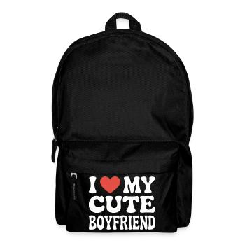 I love my cute boyfriend Liebe meinen Freund - Backpack - black - Front