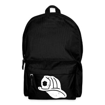 US Firefighter Helmet Vintage Grunge Vector - Backpack - black - Front