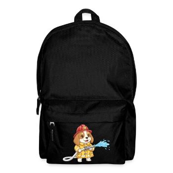 Beagle Feuerwehr Hund Freiwillige Feuerwehr Jungen - Rucksack - Schwarz - Vorne