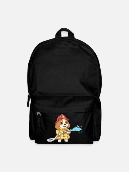 Beagle Feuerwehr Hund Freiwillige Feuerwehr Jungen - Rucksack - Schwarz