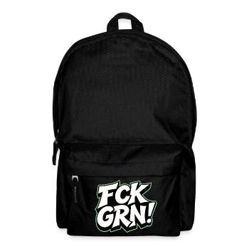 FCK GRN Statement Schriftzug - Rucksack - Schwarz - Vorne