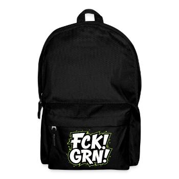 FCK GRN Statement Schriftzug - Rucksack - Schwarz - Vorne