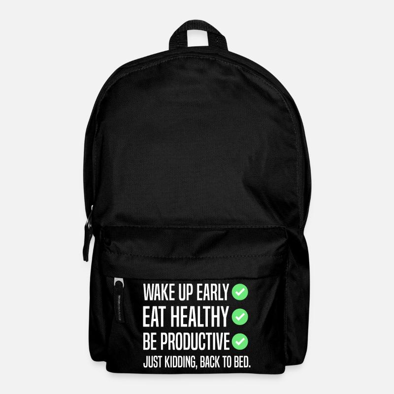 Drôle de résolution du Nouvel An - Sac à dos - noir