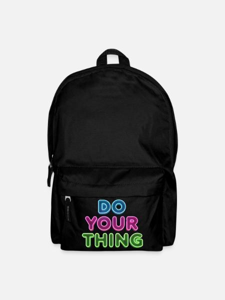 Do Your Thing Neon Schriftzug - Rucksack - Schwarz