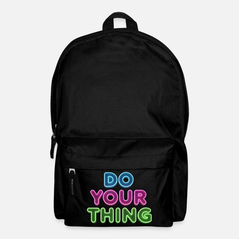 Do Your Thing Neon Schriftzug - Rucksack - Schwarz
