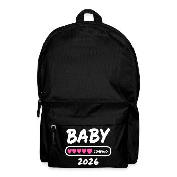Baby Loading 2026 Schwangerschaft Eltern - Rucksack - Schwarz - Vorne