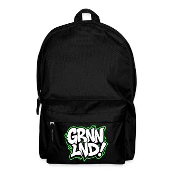 GRNNLND! Grönland Streetwear für Weltenbummler - Rucksack - Schwarz - Vorne