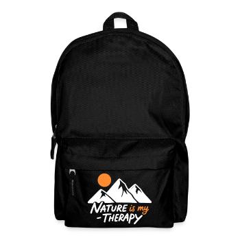 Nature is my Therapy Mountains for Hikers - Backpack - black - Front