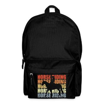 Horse Riding Vintage Look - Rucksack - Schwarz - Vorne