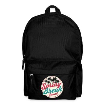 Spring Break Squad Palm Trees Tropical Holiday Party - Backpack - black - Front