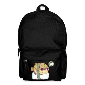 Cute Pufferfish Sushi Letting You Know Its Toxic - Backpack - black - Front