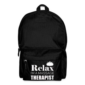 Relax Massage Therapist Logo Shirt - Rucksack - Schwarz - Vorne