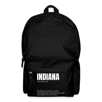 Indiana State Pride Retro Logo - Backpack - black - Front