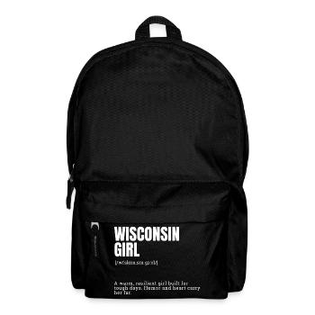 Wisconsin Girl Typo Motif - Backpack - black - Front