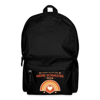 Ein Herz voller Liebe | Große Schwester 2026 Gesch - Rucksack - Schwarz - Vorne