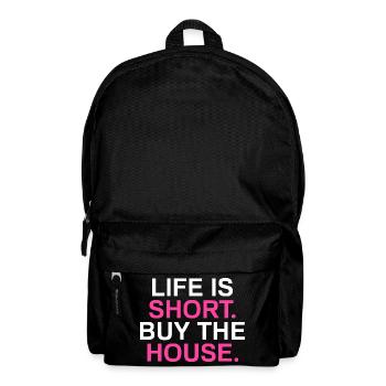 Life is short Funny Realtor Real Estate Agent - Backpack - black - Front
