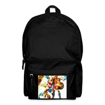 Lebendiger Tanz Regenbogenkonfetti - Rucksack - Schwarz - Vorne