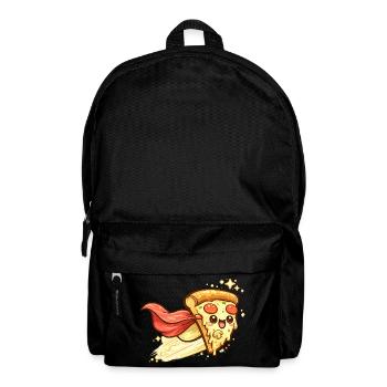 Héros pizza avec cape - Sac à dos - noir - Devant