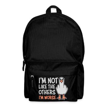 Middle Finger Seagull In Not Like The Others I'm Worse - Backpack - black - Front