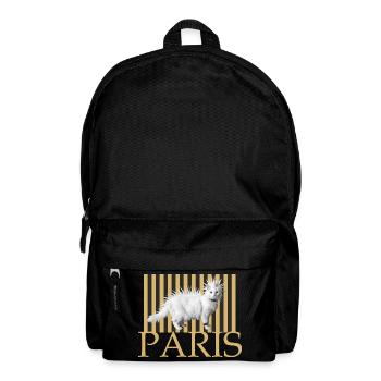 Paris Punk Katze Langhaar - Rucksack - Schwarz - Vorne