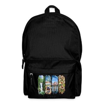 Ohio Travel – Cœur de tout et histoire - Sac à dos - noir - Devant