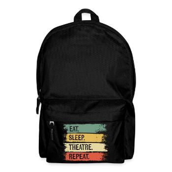 Eat Sleep Theatre Repeat - Rucksack - Schwarz - Vorne