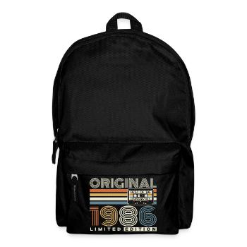 1986 Vintage 40th Birthday Vintage Gift Retro - Backpack - black - Front