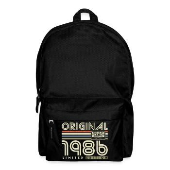 1986 Vintage 40th Birthday Vintage Gift Retro - Backpack - black - Front