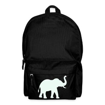 Elephant Silhouette Mint Pastel - Backpack - black - Front