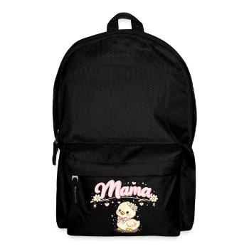 Mama süßes kleines Entlein und Blumen | Mama-Geschenk - Rucksack - Schwarz - Vorne