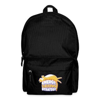 Energiesparstrategie-Maskottchen - Rucksack - Schwarz - Vorne