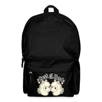 Cute Funny Gifts, Best of the Herd Alpaca - Rucksack - Schwarz - Vorne