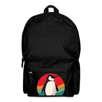 Pingouin mignon - Cadeau pour l’amoureux des manchots - Sac à dos - noir - Devant
