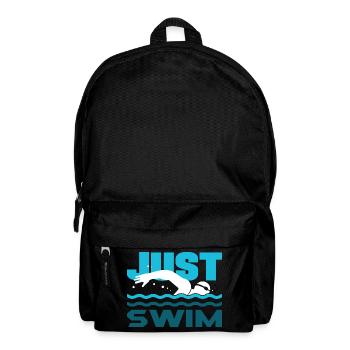Lustige Schwimmer Sprüche & Schwimmverein Design - Rucksack - Schwarz - Vorne