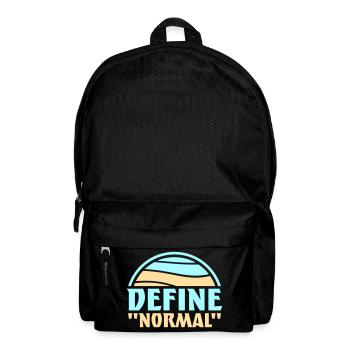 Define Normal Lustig Sarkastisch Definition Grafik - Rucksack - Schwarz - Vorne